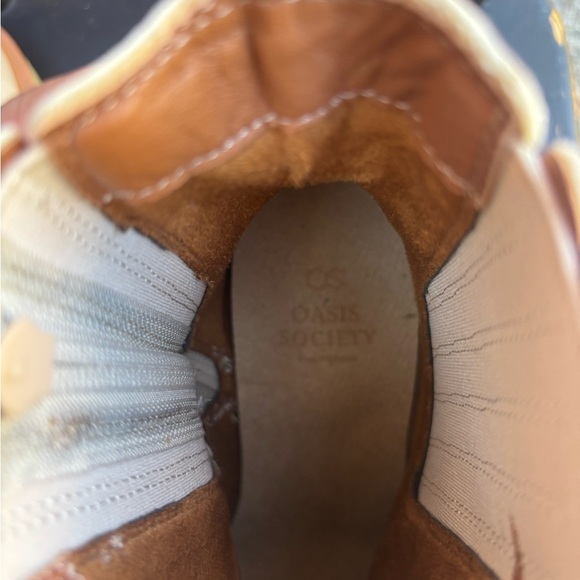 Oasis Society Leather Anastasia Cream Ankle Boots - Picture 7 of 9